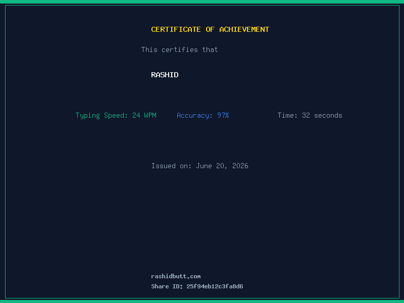 Certificate